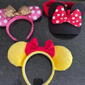 Mickey Ears, Pooh Ears, Minnie hat
